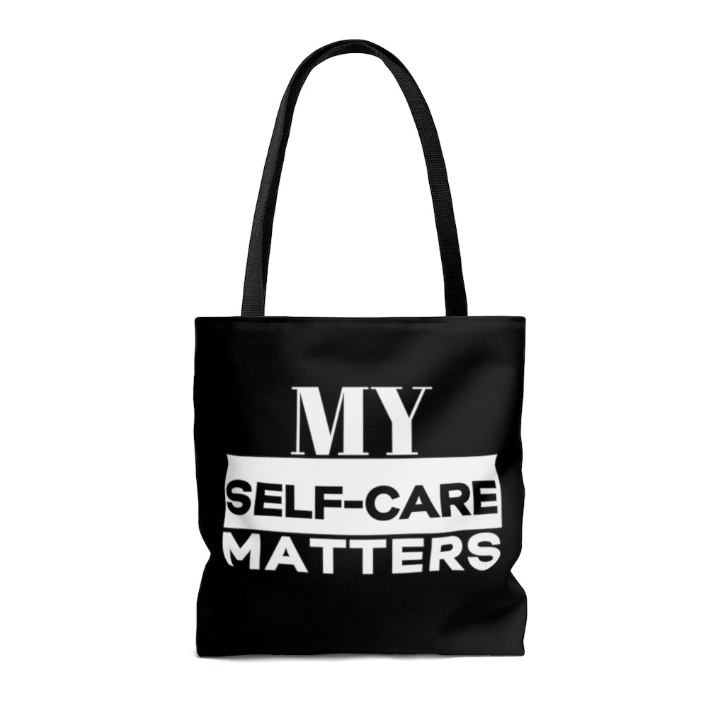 Self-Care Carrying Bag Black & White #myselfcarematters