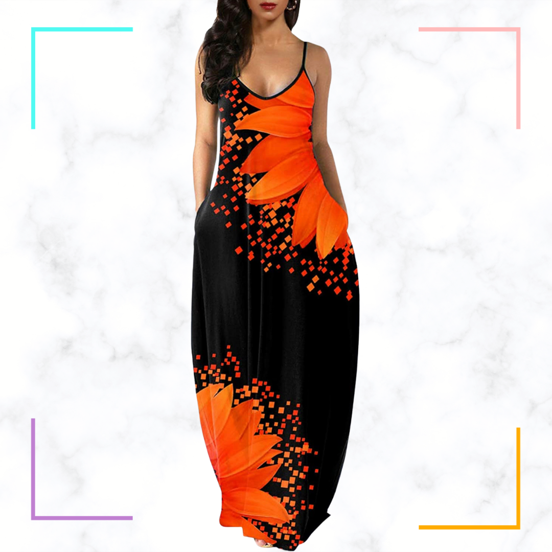 fitted lace wedding dress aihihe Women's Dress Summer Spaghetti Strap Sundress Casual Sunflower  Floral Maxi Backless Swing Dresses with Belt (Black,XL) at Amazon Women's  Clothing store main image 0