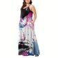 Abstract Maxi Dress with Pockets