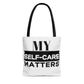 Self-Care Carrying Bag White & Black #myselfcarematters