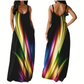 Rainbow Maxi Dress with Pockets